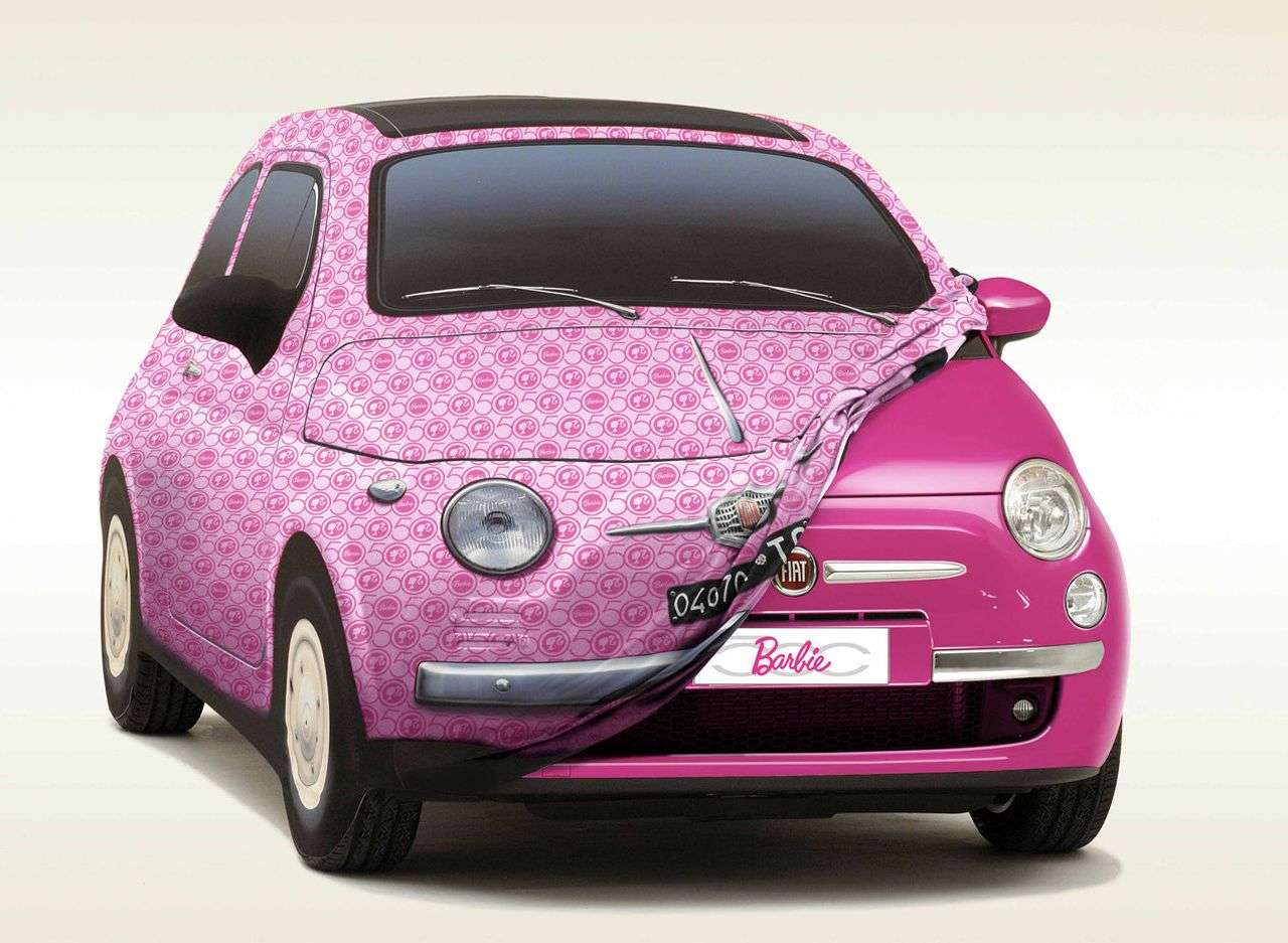 barbie with fiat car